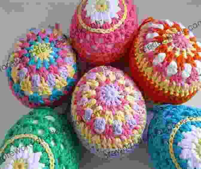 A Contemporary Crocheted Easter Egg Featuring Geometric Patterns, Adding A Modern Touch To The Classic Tradition. A Dozen Easter Eggs: Crochet Pattern