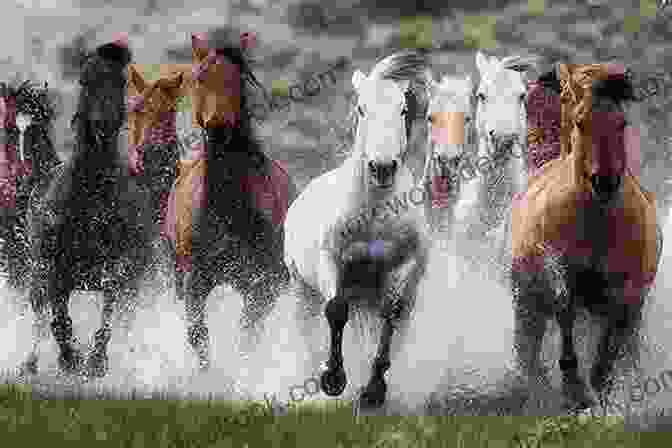 A Herd Of Wild Horses Running Through A Field Wild Horses: 1 (Horses Of Half Moon Ranch)