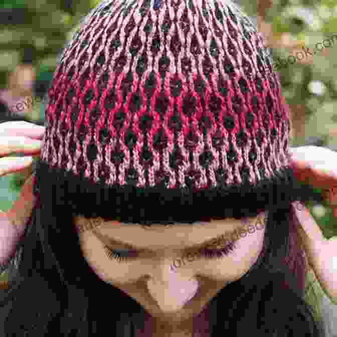 A Photo Of A Mosaic Knit Hat Just Stitches: 70 Knitting Stitch Patterns To Inspire Your Next Project (Tiger Road Crafts)