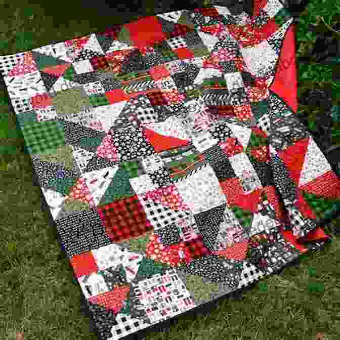 A Scrappy Quilt Made From A Variety Of Fabric Scraps In A Festive Holiday Pattern Simple Christmas Tidings: Scrappy Quilts And Projects For Yuletide Style