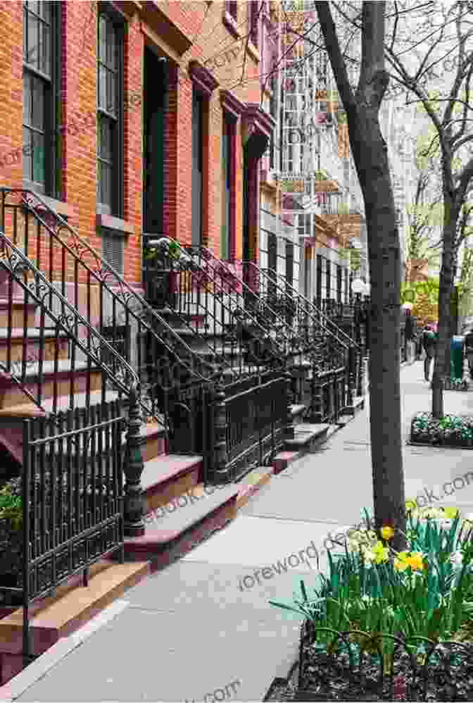 A Street In Greenwich Village, With Brownstone Buildings And Trees Lining The Sidewalk. Denver Food Crawls: Touring The Neighborhoods One Bite And Libation At A Time