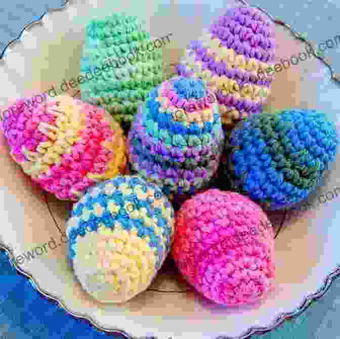 A Vibrant Crocheted Easter Egg Featuring A Gradient Of Spring Hues, Mimicking The Transition From Winter To Spring. A Dozen Easter Eggs: Crochet Pattern