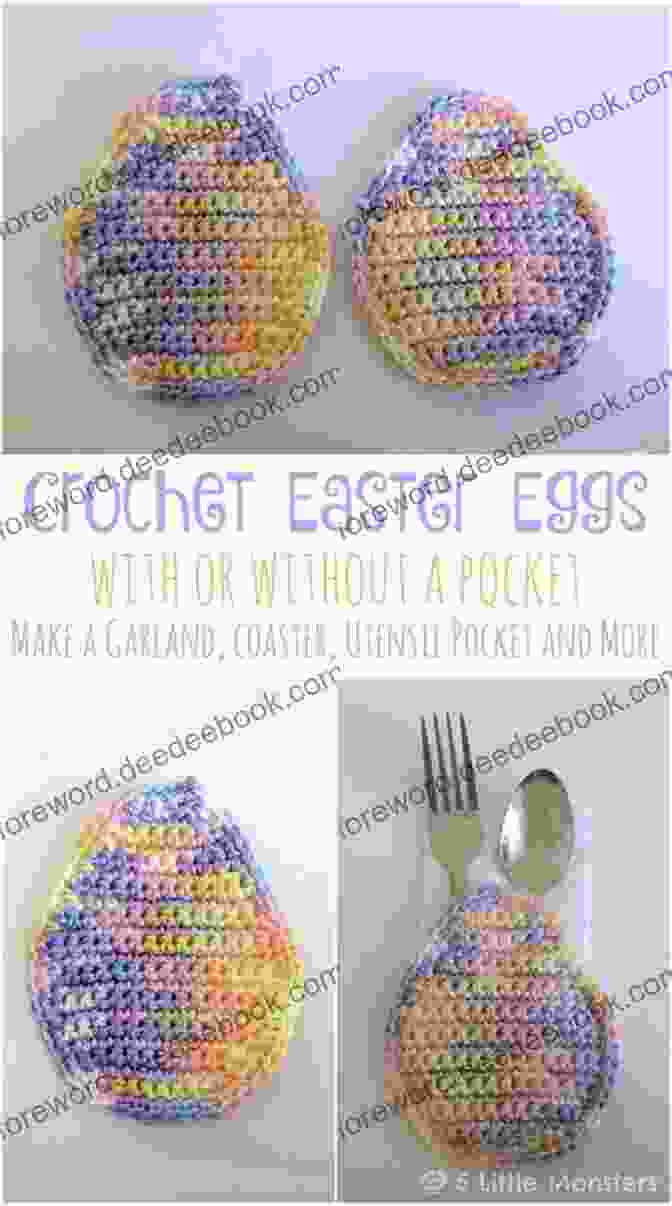 A Vibrant Crocheted Easter Egg Featuring Multicolored Speckles, Reminiscent Of A Traditional Speckled Egg. A Dozen Easter Eggs: Crochet Pattern