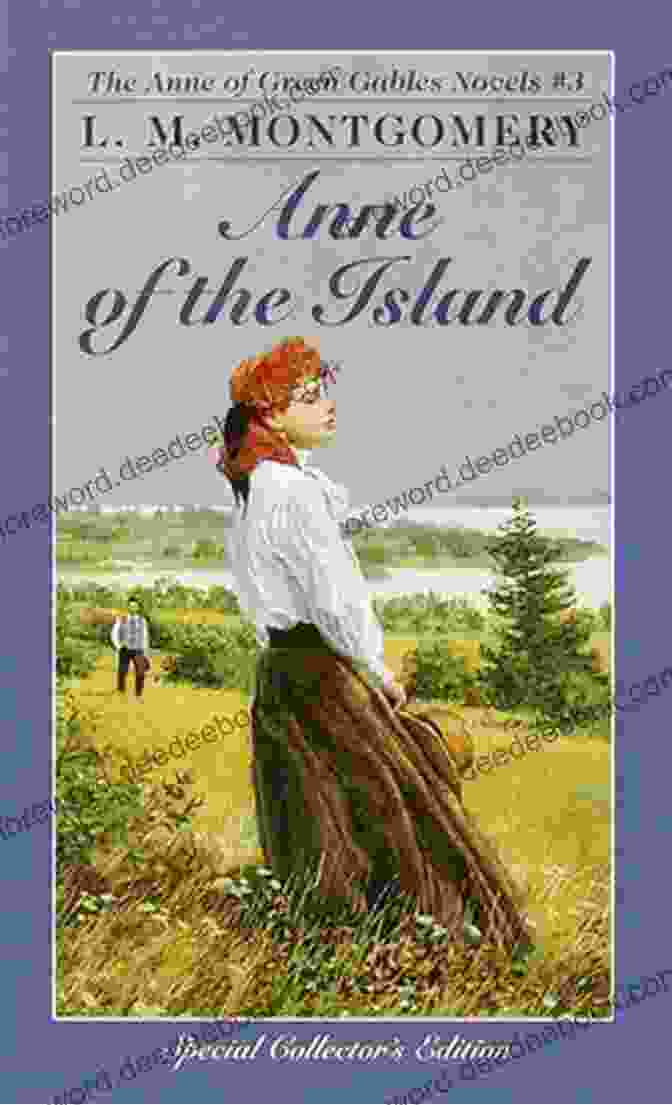 Anne Of The Island Book Cover With Anne Standing In Front Of Redmond College Anne Of Green Gables Complete Collection (Unabridged Updated For Kindle): Anne Of Avonlea Anne Of The Island Anne S House Of Dreams Rainbow Valley And More (Classic Collections 9)
