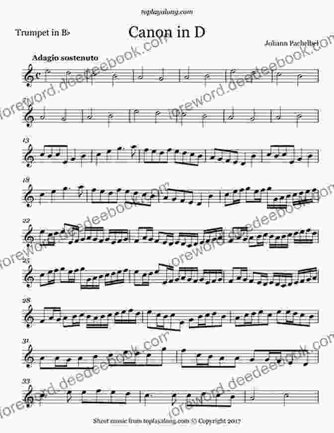 Canon In D Sheet Music For Trumpet Duet 10 Easy Romantic Pieces (Trumpet Duet): For Beginners