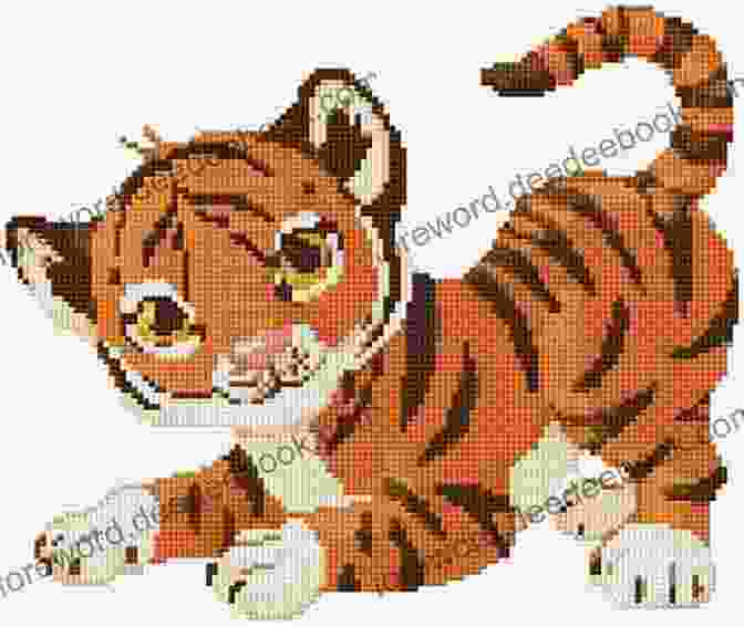 Cross Stitch Design Of A Little Tiger With A Grumpy Expression And The Text 'Grumpy Little Tiger' Underneath Sassy Stitches: 10 Cross Stitch Designs With A Little Attitude (Tiger Road Crafts)