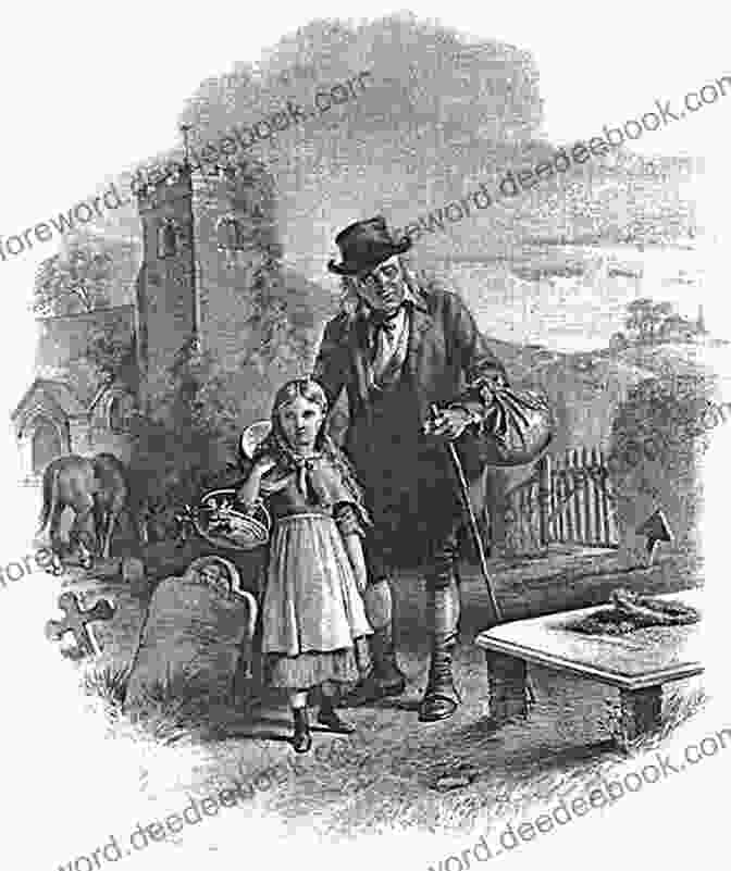 Illustration From Master Humphrey's Clock Depicting Little Nell And Her Grandfather In A Snowy Landscape Master Humphrey S Clock : Classic Illustrated