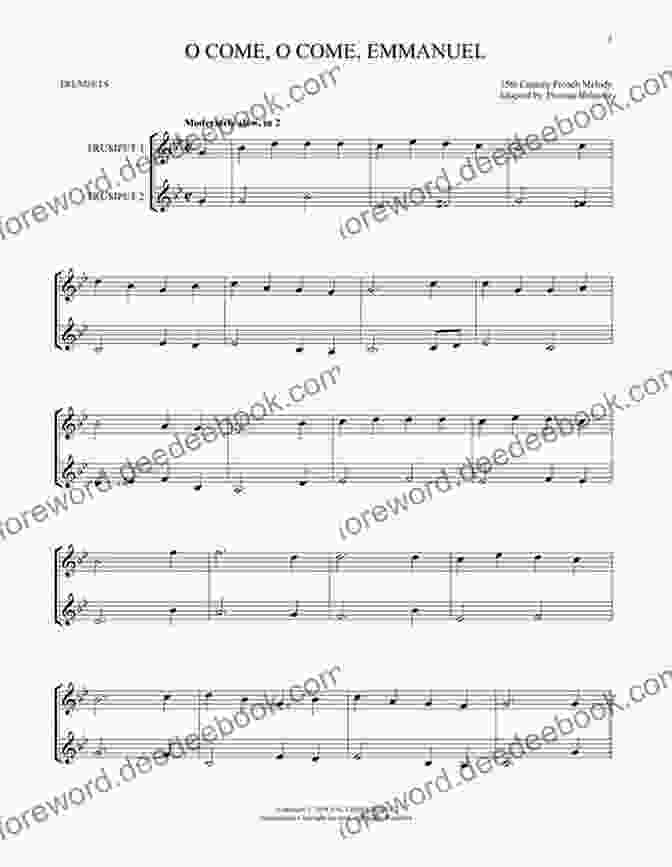 O Come, O Come, Emmanuel Sheet Music For Trumpet Duet 10 Easy Romantic Pieces (Trumpet Duet): For Beginners