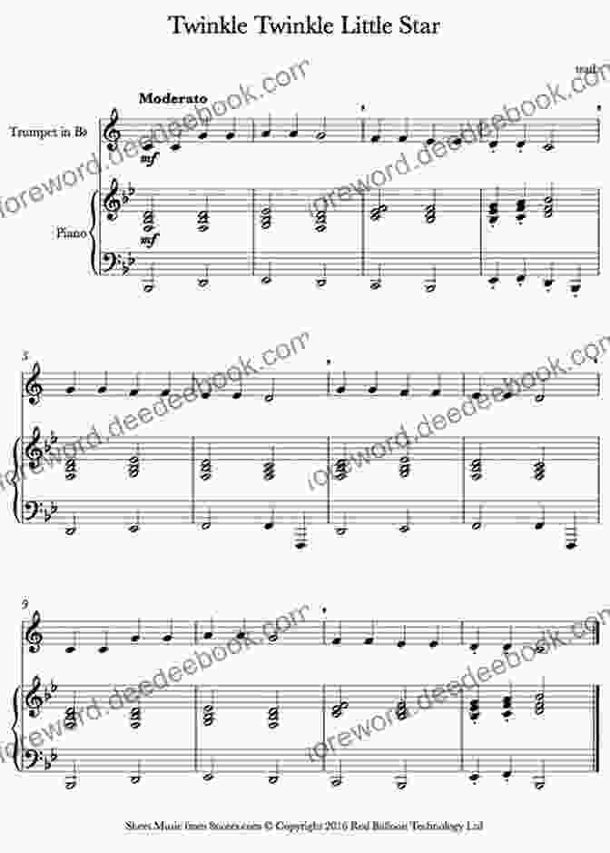 Twinkle, Twinkle, Little Star Sheet Music For Trumpet Duet 10 Easy Romantic Pieces (Trumpet Duet): For Beginners