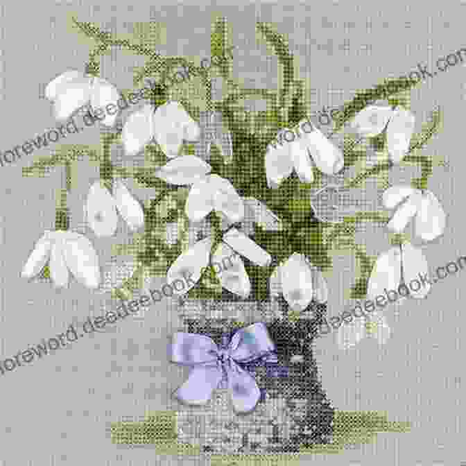 Winter Flower Cross Stitch Pattern Featuring Delicate Snowdrops, Twinkling Poinsettias, And Graceful Amaryllis Cross Stitch Pattern Winter Flower