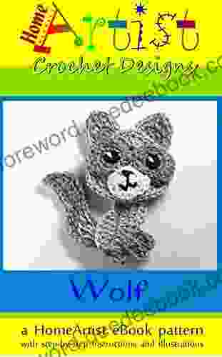 Crochet Pattern: Wolf Applique Homeartist Design